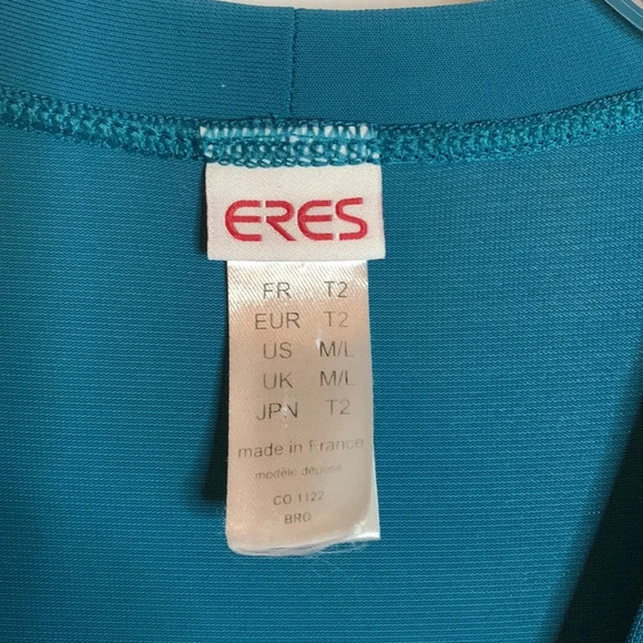 EUC ERES womens teal sleeveless snap front cover up dress sz Medium - Picture 3 of 9